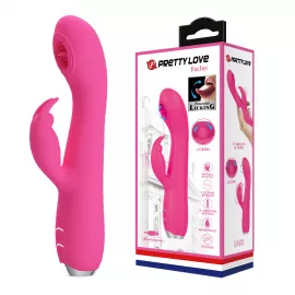 Вібратор - Pretty Love Rachel Licking Vibrator Magenta - 1