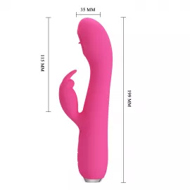 Вібратор - Pretty Love Rachel Licking Vibrator Magenta - 2