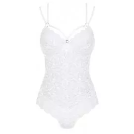 Боди Obsessive 860-TED-2 Белый S/M - 3