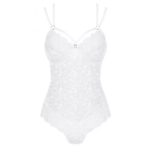 Боди Obsessive 860-TED-2 Белый S/M