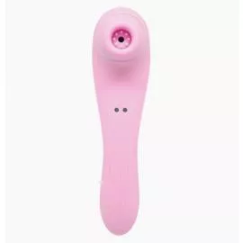 Вибратор и вакуумный клиторальный стимулятор 2в1, Alive Midnight Quiver Pink  - 1