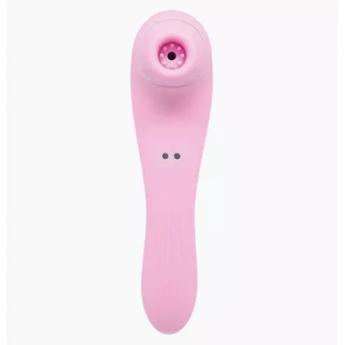 Вибратор и вакуумный клиторальный стимулятор 2в1, Alive Midnight Quiver Pink