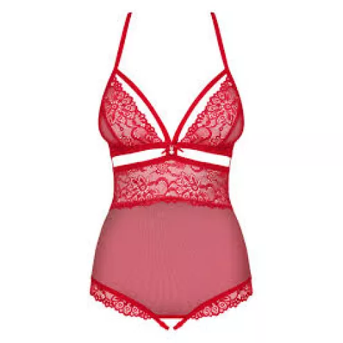 Боді Obsessive 838-TED-3 Червоний L/XL