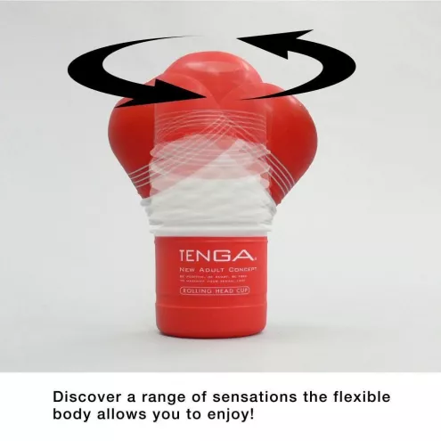 Мастурбатор с интенсивной стимуляцией головки Tenga Rolling Head Cup GENTLE
