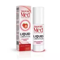 Лубрикант с эффектом вибрации Amoreane Med Liquid Vibrator Strawberry (30 мл)