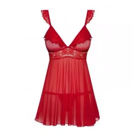 Комплект Obsessive 863-BAB-3 babydoll Красный S/M - 3
