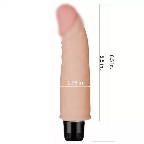 Реалістичний вібратор - Real Feel Vibrator 12 Flesh 7