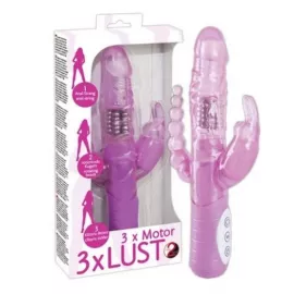 Потрійний вібратор жіночий 3 x Lust Perlenvibe рожевий - 1
