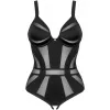 Боді Obsessive Chic Amoria otwarte (Чорний, XS/S)