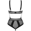 Боді Obsessive Chic Amoria otwarte (Чорний, XS/S)
