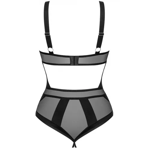 Боді Obsessive Chic Amoria otwarte (Чорний, XS/S)