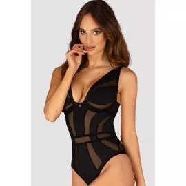 Боді Obsessive Chic Amoria otwarte (Чорний, XS/S) - 1
