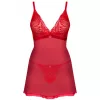 Комплект Obsessive Chilisa babydoll (Червоний, M/L)