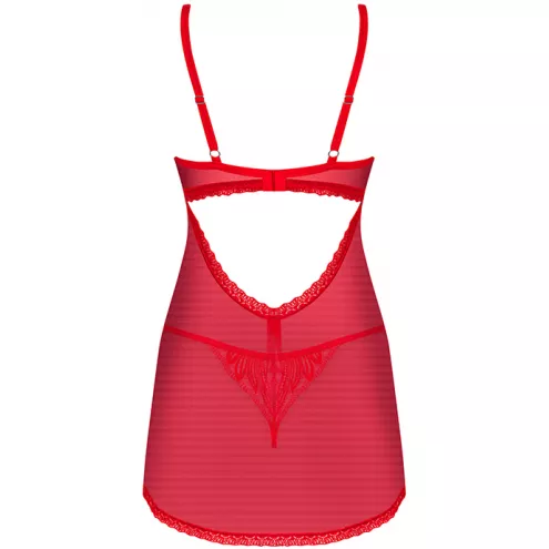 Комплект Obsessive Chilisa babydoll (Червоний, M/L)