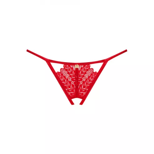 Стринги Obsessive Ingridia otwarte (Красный, XL/XXL)