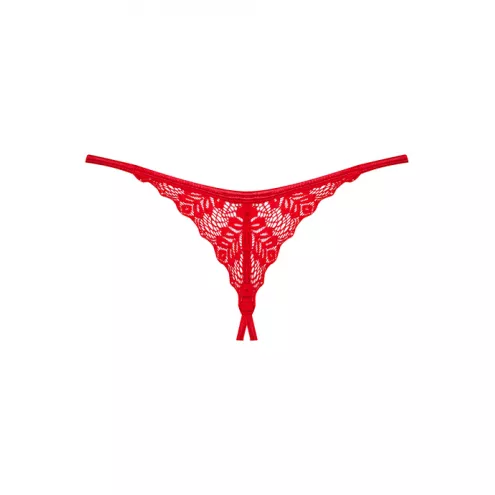 Стринги Obsessive Ingridia otwarte (Красный, XL/XXL)