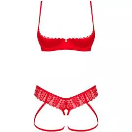Комплект Obsessive Ingridia set (Красный, M/L) - 3