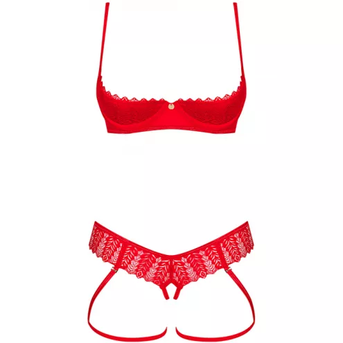 Комплект Obsessive Ingridia set (Червоний, M/L)