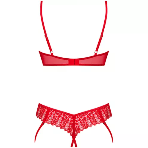 Комплект Obsessive Ingridia set (Червоний, M/L)