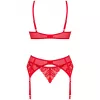 Комплект Obsessive Ingridia garter belt set (Красный, M/L)