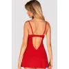 Комплект Obsessive Ingridia chemise (Красный, XS/S)
