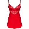 Комплект Obsessive Ingridia chemise (Красный, XS/S)