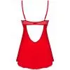 Комплект Obsessive Ingridia chemise (Красный, XS/S)