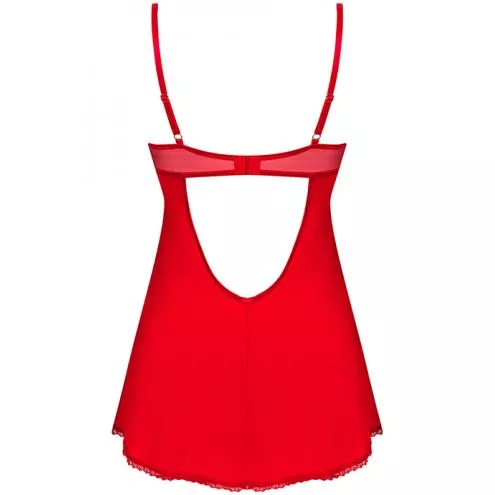 Комплект Obsessive Ingridia chemise (Красный, XS/S)