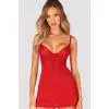 Комплект Obsessive Ingridia chemise (Красный, XS/S)