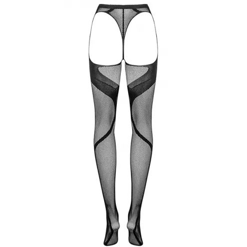 Колготки Obsessive S336 с разрезом (Черный, S/M/L)