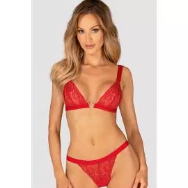 Комплект Obsessive Elianes set (Красный, M/L) - 1
