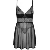 Комплект Obsessive Chemeris babydoll (Чорний, XS/S)