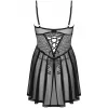 Комплект Obsessive Chemeris babydoll (Чорний, XS/S)