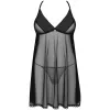 Комплект Obsessive Latinesa babydoll (Чорний, M/L)