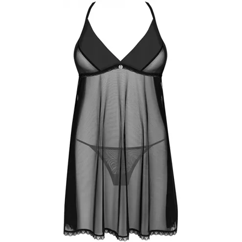 Комплект Obsessive Latinesa babydoll (Чорний, M/L)