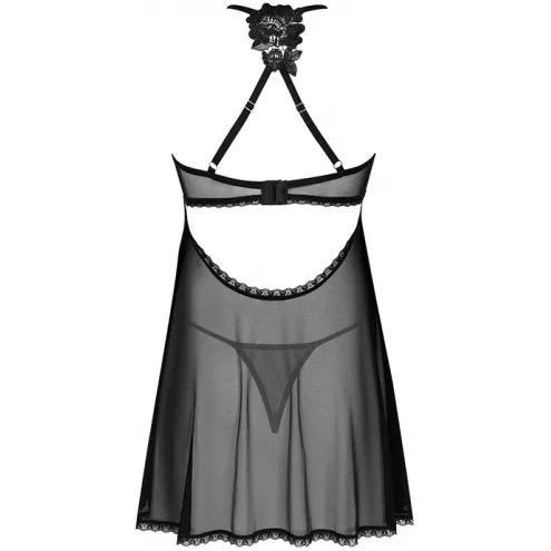 Комплект Obsessive Latinesa babydoll (Чорний, M/L)