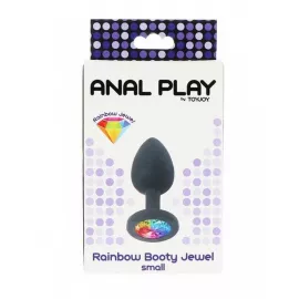 Toy Joy Rainbow Booty Jewel Small - Анальная пробка с радужным кристаллом в основании S - 3