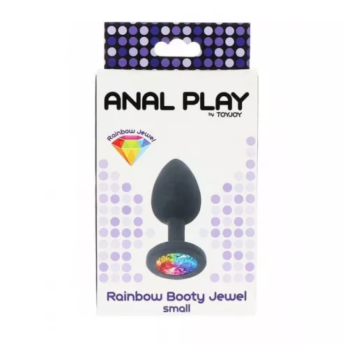 Toy Joy Rainbow Booty Jewel Small - Анальна пробка з райдужним кристалом в основі S