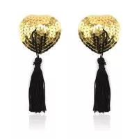 Прикраси для сосків Toyz4lovers Heart Shine Nipples Tassels, золоті