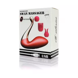 Вібростимулятор Swan massager, interchangeable heads - USB 9 Functions / APP Mobile - 7