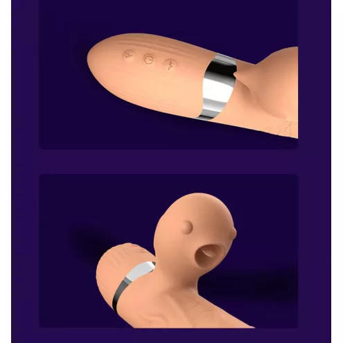 Вібратор Basia Thtusting Vibrator 2 in 1 Tongue Vibrators USB