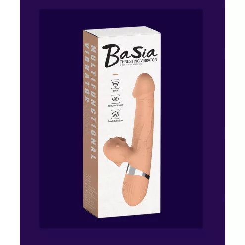 Вібратор Basia Thtusting Vibrator 2 in 1 Tongue Vibrators USB