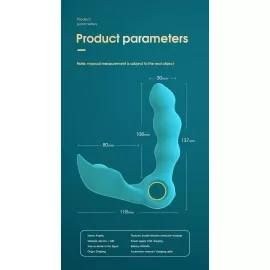 Вібростимулятор простати Boss Series Angelo Male Prostate Triple Stimulation, бірюзовий - 3