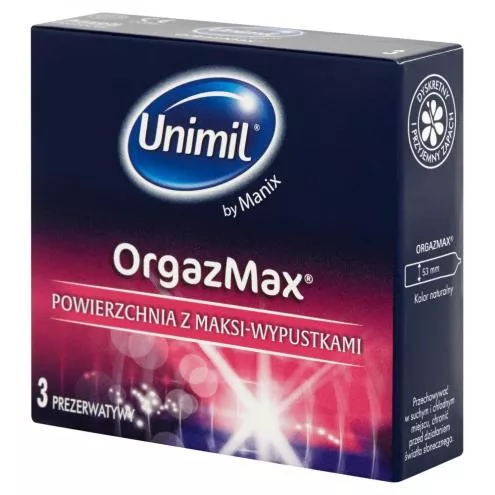 Презервативи UNIMIL SKYN Orgazmax – вибух оргазмічних відчуттів, 3 шт