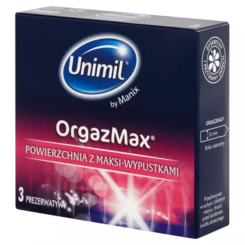 Презервативи UNIMIL SKYN Orgazmax – вибух оргазмічних відчуттів, 3 шт