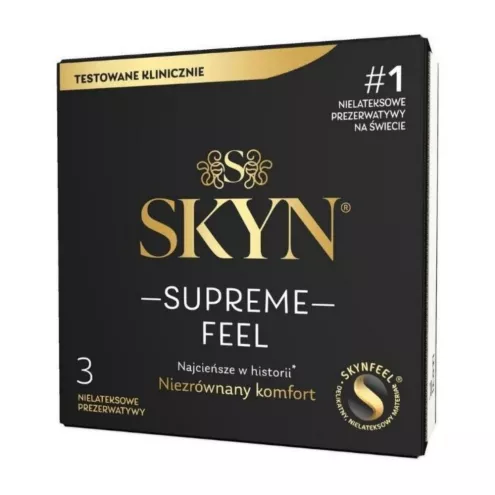 Презервативи SKYN Supreme Feel, ультратонкі, безлатексні, 3 шт