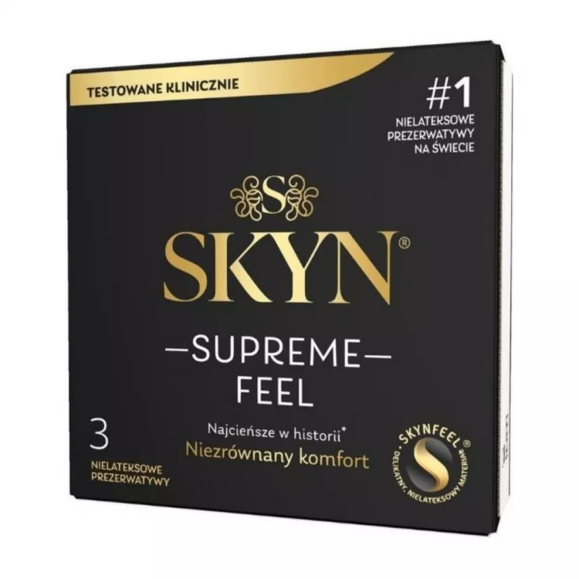 Презервативи SKYN Supreme Feel, ультратонкі, безлатексні, 3 шт