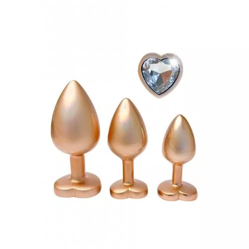 Набір анальних іграшок GLEAMING LOVE MATTE GOLD PLUG SET