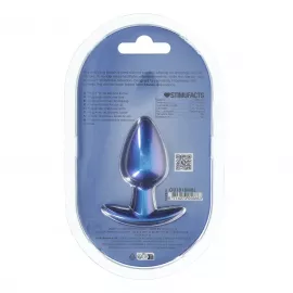Анальна пробка Smooth Silicone Anal Plug - Medium - 3.1/7,9 cm - Metallic Blue - 3