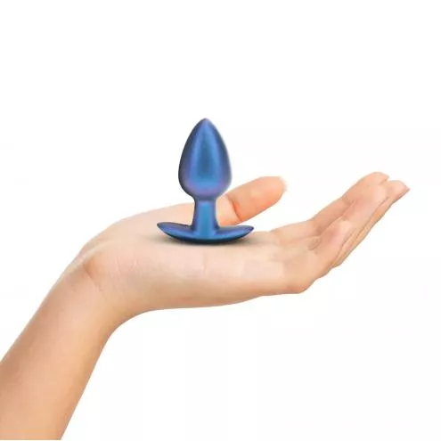 Анальна пробка Smooth Silicone Anal Plug - Medium - 3.1/7,9 cm - Metallic Blue